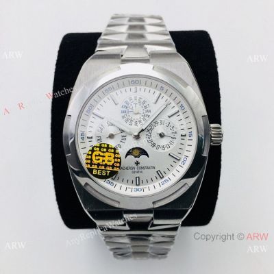 GB Vacheron Constantin Overseas Perpetual Calendar Men Watch SS Silver Dial